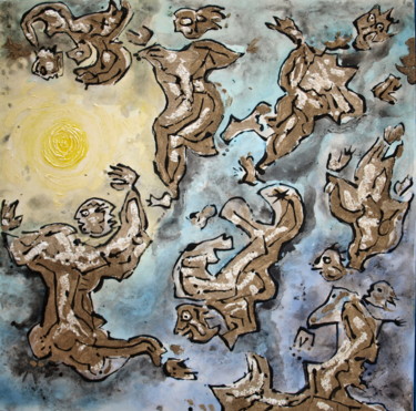 Painting titled "Heavens dyptich 2" by Kalin Balev, Original Artwork