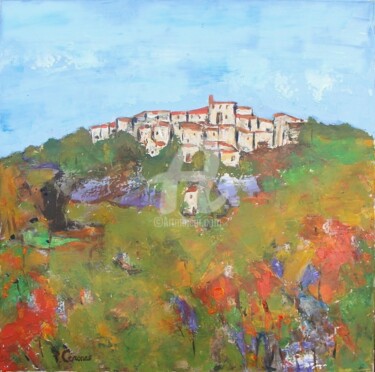 Painting titled "Primavera" by Pascale Corones, Original Artwork, Acrylic