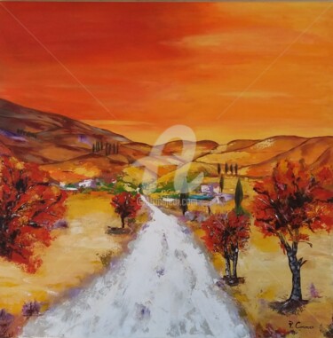 Painting titled "Caminada 4" by Pascale Corones, Original Artwork, Acrylic