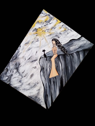 Картина под названием "Clair obscur" - C. H. Kalyce, Подлинное произведение искусства, Акрил Установлен на Деревянная рама д…