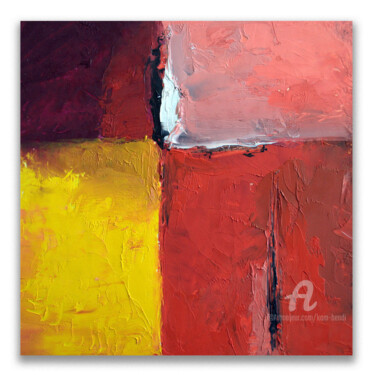 Peinture intitulée "Quatuor color" par Kam Bendi, Œuvre d'art originale, Huile