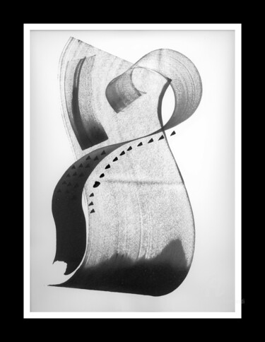 Peinture intitulée "Abstraction calligr…" par Kam Bendi, Œuvre d'art originale, Autre