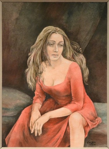Painting titled "Юдифь" by Kama, Original Artwork, Oil