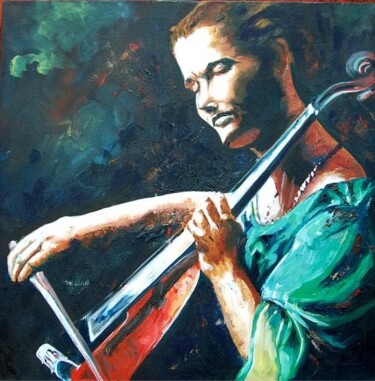 Painting titled "music1" by Kamal Devnatha, Original Artwork