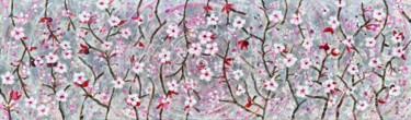 Картина под названием "Spring blossom" - Kamala Phonphibsvads, Подлинное произведение искусства, Акрил Установлен на Деревян…