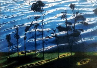 Painting titled "Whispering Trees" by Bhandarik, Original Artwork, Oil
