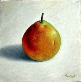 Painting titled "Pear.jpg" by Bhandarik, Original Artwork, Oil