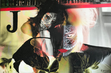 Painting titled "Joker" by Kamel Brichni, Original Artwork, Digital Painting