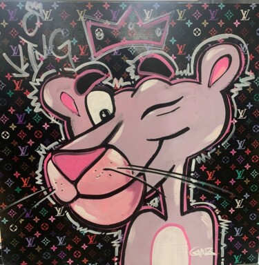 Painting titled "my pink panters" by Kamel Sahli, Original Artwork, Spray paint