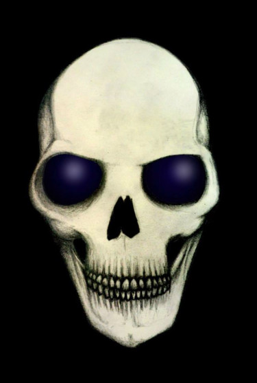 Dessin intitulée "Skull.jpg" par Lily Malet, Œuvre d'art originale, Photographie numérique
