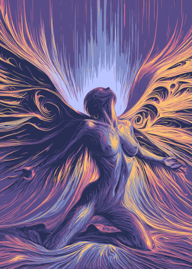 Digital Arts titled "Angel" by Kamelyon, Original Artwork, Digital Painting
