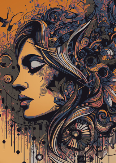 Digital Arts titled "Woman" by Kamelyon, Original Artwork, 2D Digital Work