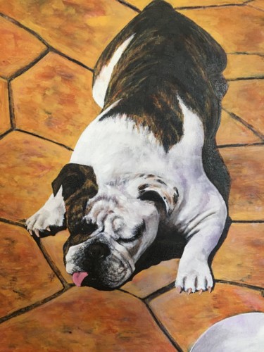 Painting titled "Molly" by Kami Spasova, Original Artwork, Oil