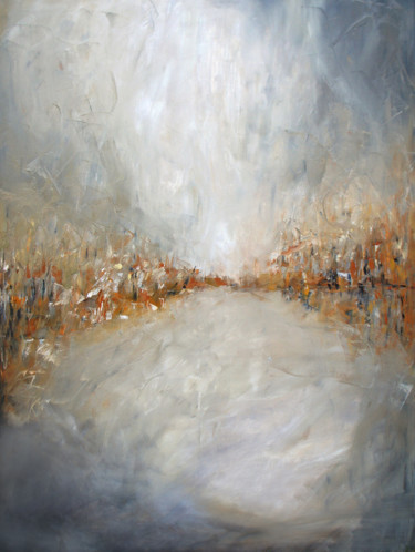 Peinture intitulée "in the distance" par Kamila Kretus, Œuvre d'art originale, Huile