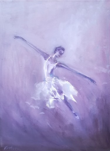 Peinture intitulée "ballerina" par Kamila Kretus, Œuvre d'art originale, Huile