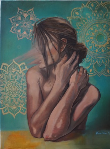 Painting titled "FADING" by Kamila Matkowska, Original Artwork, Oil