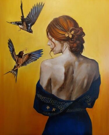 Schilderij getiteld "Doubts about freedom" door Kamila Matkowska, Origineel Kunstwerk, Olie