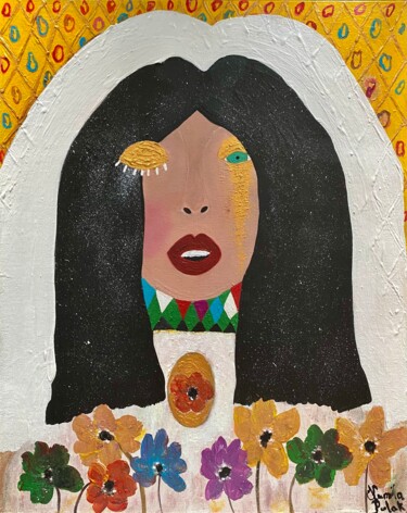 Malerei mit dem Titel "Bridal Tears" von Kamila Polak, Original-Kunstwerk, Acryl