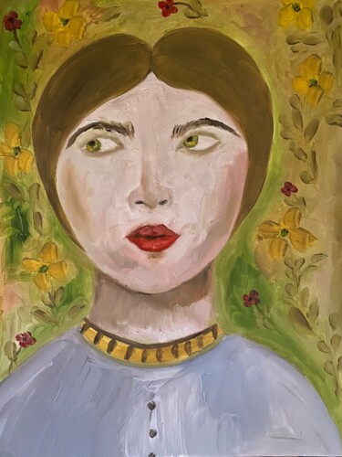 Painting titled "Olivia" by Kamila Polak, Original Artwork, Oil