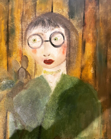 Painting titled "Matilda P." by Kamila Polak, Original Artwork, Oil