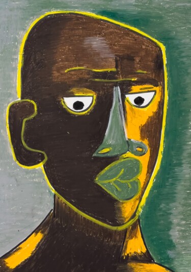 Картина под названием "Безразличие" - Камила Сидикова, Подлинное произведение искусства, Мел