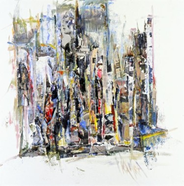 Painting titled "complex city" by Kamra, Original Artwork