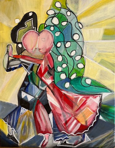 Painting titled "Tango !" by Kams, Original Artwork, Acrylic
