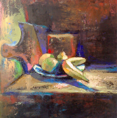 Painting titled "Still life(42x42cm,…" by Kamsar Ohanyan, Original Artwork, Oil