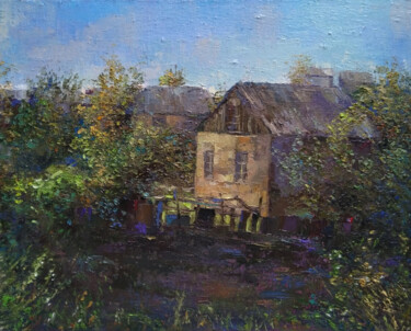 Painting titled "Morning (40x50cm, o…" by Kamsar Ohanyan, Original Artwork, Oil Mounted on Wood Stretcher frame