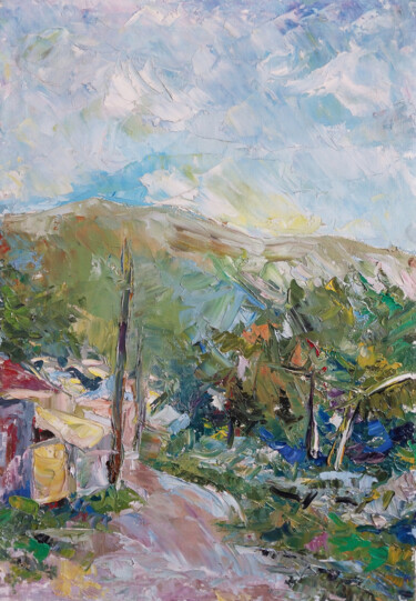 Peinture intitulée "Landscape" par Kamsar Ohanyan, Œuvre d'art originale, Huile Monté sur Châssis en bois