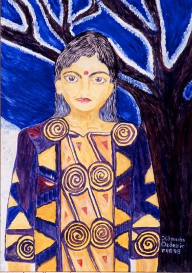 Painting titled "SRI LANKA WOMEN IN…" by Kamuran Art Textil, Original Artwork
