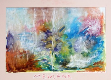 Peinture intitulée "MEVLAN A. GOD (DİEU…" par Kamuran Art Textil, Œuvre d'art originale, Aquarelle Monté sur Carton