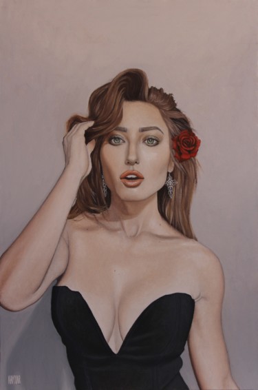 Картина под названием "Stefanie" - Kamyar Tarikhi, Подлинное произведение искусства, Масло