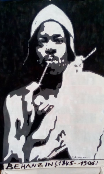 Картина под названием "BEHANZIN" - Youssoufou Kamagate, Подлинное произведение искусства, Другой