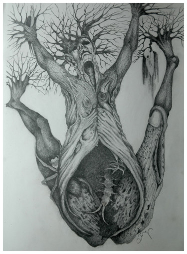 Σχέδιο με τίτλο "rootless-tree-origi…" από Sooraj Kannan, Αυθεντικά έργα τέχνης