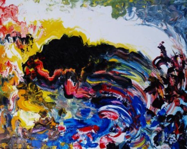 Картина под названием "Чистилище" - Александр Кандинский-Дае, Подлинное произведение искусства, Масло