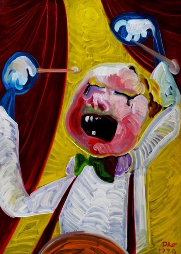 Картина под названием "Дикая Саша. Саша ба…" - Александр Кандинский-Дае, Подлинное произведение искусства, Масло