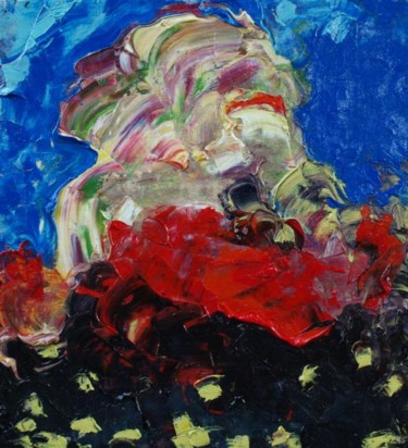 Картина под названием "Слушающая ветер" - Александр Кандинский-Дае, Подлинное произведение искусства, Масло