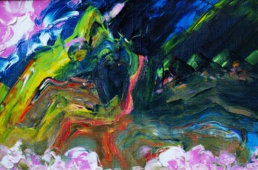 Картина под названием "Дорога через перевал" - Александр Кандинский-Дае, Подлинное произведение искусства, Масло