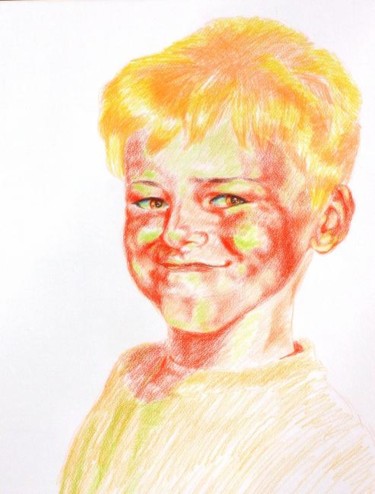 Рисунок под названием "Солнечный мальчик.…" - Александр Кандинский-Дае, Подлинное произведение искусства