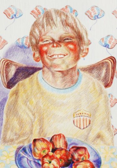 Рисунок под названием "Деревенский мальчик…" - Александр Кандинский-Дае, Подлинное произведение искусства