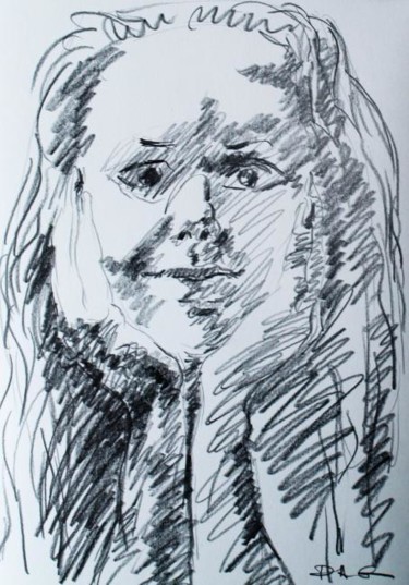 Рисунок под названием "Клава" - Александр Кандинский-Дае, Подлинное произведение искусства