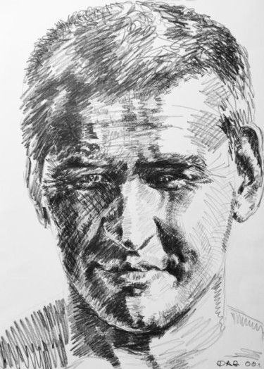 Рисунок под названием "Автопортрет" - Александр Кандинский-Дае, Подлинное произведение искусства