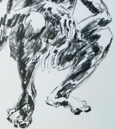 Рисунок под названием "Натурщик, фрагмент,…" - Александр Кандинский-Дае, Подлинное произведение искусства