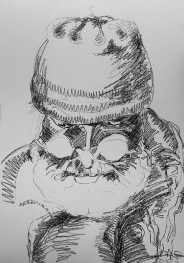 Drawing titled "Ночной гость. Автоп…" by Aleksandr Kandinskii Dae, Original Artwork