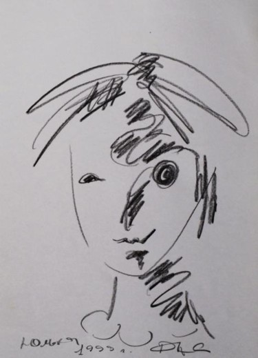 Рисунок под названием "Юлька (Дочь художни…" - Александр Кандинский-Дае, Подлинное произведение искусства