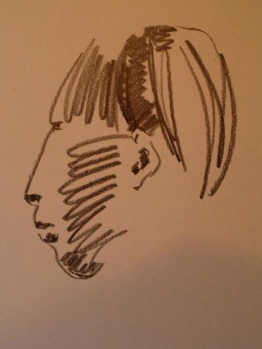 Drawing titled "Японец" by Aleksandr Kandinskii Dae, Original Artwork