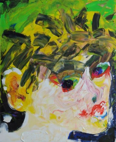 Картина под названием "Падший ангел" - Александр Кандинский-Дае, Подлинное произведение искусства, Масло