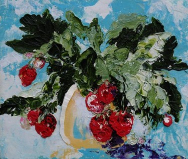 Картина под названием "Букет с ягодой" - Александр Кандинский-Дае, Подлинное произведение искусства, Масло