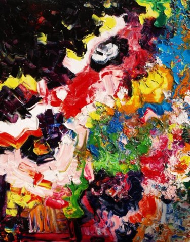 Картина под названием "Розы" - Александр Кандинский-Дае, Подлинное произведение искусства, Масло